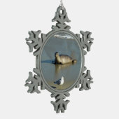 ハーバーシールアットラジョラカリフォルニア スノーフレークピューターオーナメント (左)