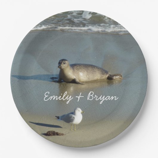 ハーバーシールアットラジョラカリフォルニア ペーパープレート (正面)