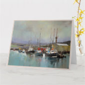 ハーバーシーン大きな折り畳みグリーティングカード カード (黄色い花)