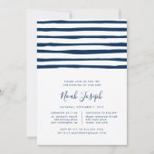 ハーバーストライプ《キリスト教》洗礼式や命名式またはバプテスマ招待状 招待状 (正面)