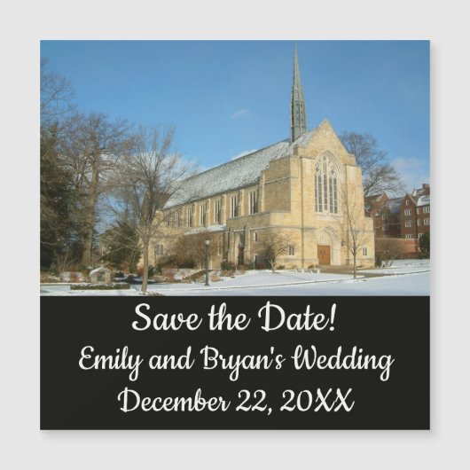 ハーバーズチャペルで冬にグローブシティカレッジ (正面)