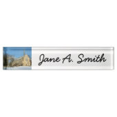 ハーバーズチャペルで冬にグローブシティカレッジ デスクネームプレート (正面)