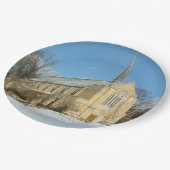 ハーバーズチャペルで冬にグローブシティカレッジ ペーパープレート (アングル)