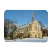 ハーバーズチャペルで冬にグローブシティカレッジ マグネット (横)