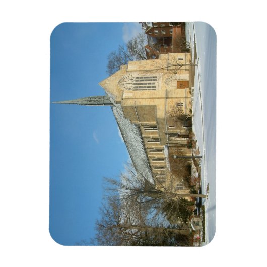 ハーバーズチャペルで冬にグローブシティカレッジ マグネット (縦)