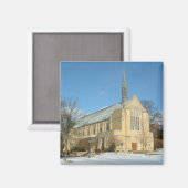 ハーバーズチャペルで冬にグローブシティカレッジ マグネット (正面/裏面)
