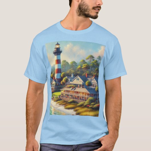 ハーバータウン灯台サウスカロライナ州 Tシャツ (正面)