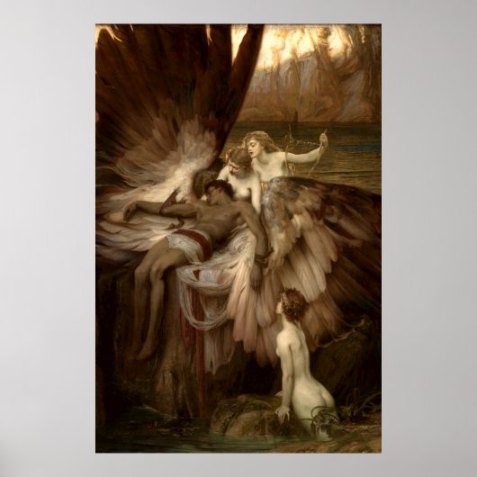 ハーバート・ドレイパーによるルカロスへの嘆き1898 ポスター (正面)