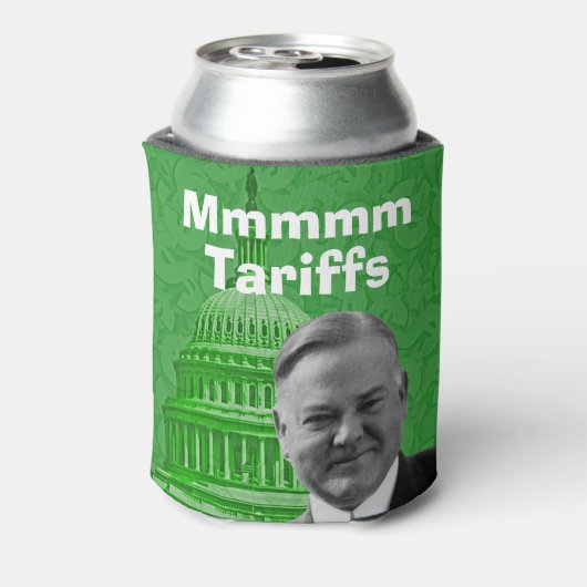 ハーバート・フーバー大統領の関税 缶クーラー (缶裏面)