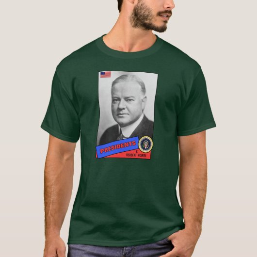 ハーバート・フーヴァー 野球カード Tシャツ (正面)
