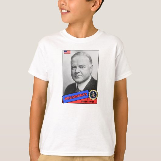 ハーバート・フーヴァー 野球カード Tシャツ (正面)