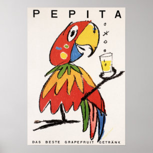 ハーバート・ルーパンがPEPITAグレープフルーツソーダ飲料を飲む ポスター