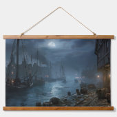 ハーバービクトリアンバイナイト：魚釣り村 吊り下げ型タペストリー (正面)