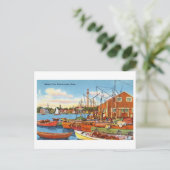 ハーバービュー(マサチューセッツ州の州都ヴィンテージ) ポストカード (スタンド正面)