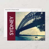 ハーバーブリッジシルエット ポストカード (正面/裏面)