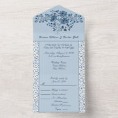 ハーバーブルーフローラと オールインワン招待状 (内側)