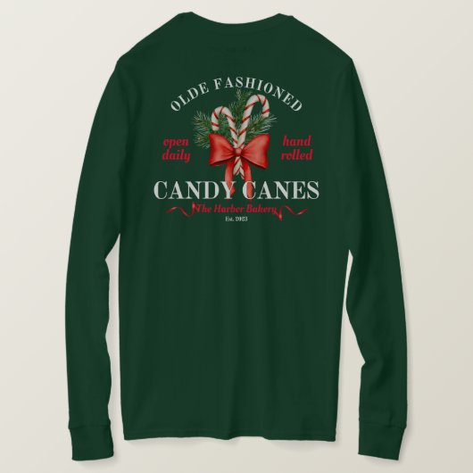 ハーバーベーカリーダークグリーン Tシャツ (デザイン裏面)