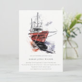 ハーバーヨットシルボートウォーターブライダルシャワー 招待状 (スタンド正面)