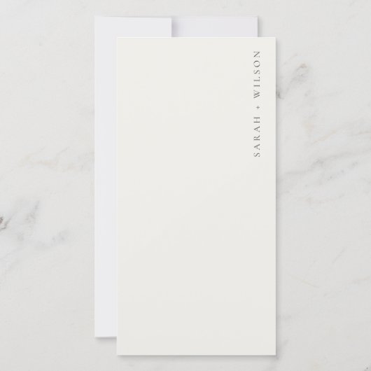 ハーバーヨットセーリングボート水の色結婚のメニューカード サンキューカード (裏面)