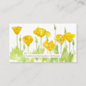 ハーバーリストのハーブティーブレンドカリフォルニアポピーの花 名刺 (正面)