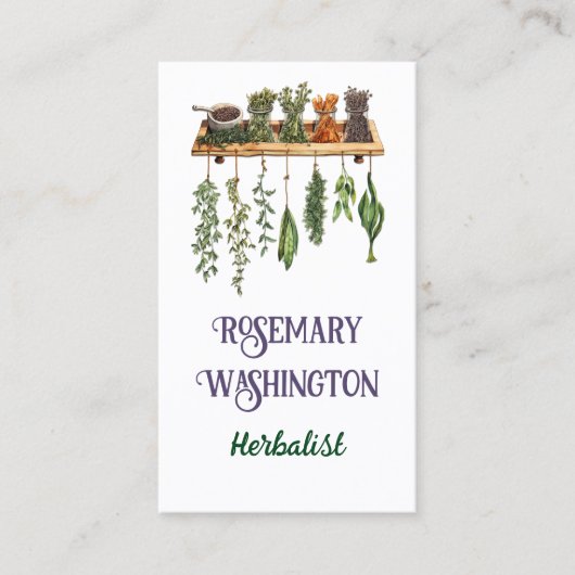 ハーバーリストハーブショップ両面 名刺 (正面)