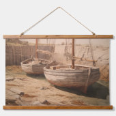 ハーバーレスト：セピア低潮 吊り下げ型タペストリー (正面)