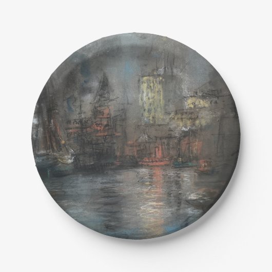 ハーバー忙し（Glenn Cooper Henshaw著） ペーパープレート (正面)