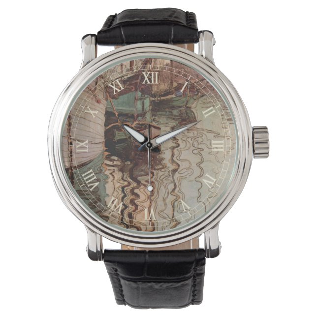 ハーバー・オブ・トリエステbyイーゴン・シエヴィンテージ・アート 腕時計 (正面)