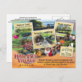 ハーバー・ビレッジ・ミュージアムのモノクロ写真のポストカード ポストカード (正面/裏面)