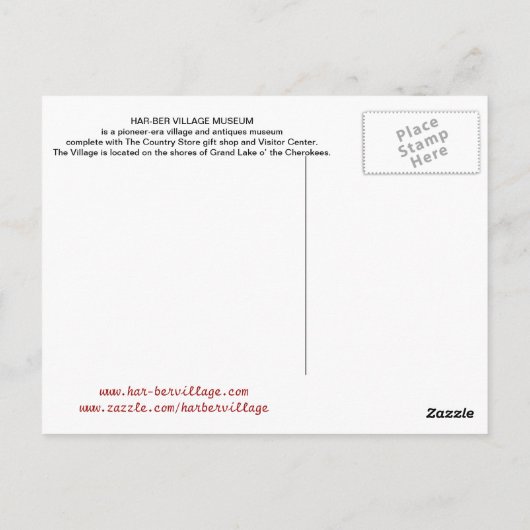 ハーバー・ビレッジ・ミュージアムのモノクロ写真のポストカード ポストカード (裏面)