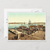 ハーバー，ポーツマス，イングランドクラシックフォトクロム ポストカード (正面/裏面)