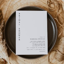 ハーパーシンプルモダンミニマルブライダルシャワー 招待状