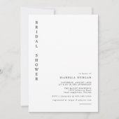 ハーパーシンプルモダンミニマルブライダルシャワー 招待状 (正面)