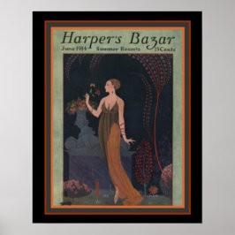 ハーパーズバザール – Barbier 1914デコカバー16 x 20 ポスター