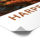 ハーパーズフェリーウェストバージニアトラベルプリント ポスター (角)