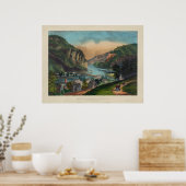 ハーパーズフェリーJefferson County West Virginia 1859 ポスター (キッチン)