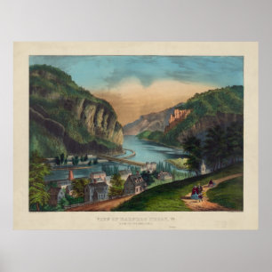 ハーパーズフェリーJefferson County West Virginia 1859 ポスター