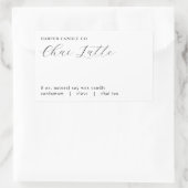 ハーパーチャイラテスタイルマットキャンドルラベル 長方形シール (バッグ)