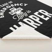 ハーパー名パーソナライズされた誕生日ギフト シェルパブランケット (3/4)