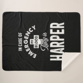 ハーパー名パーソナライズされた誕生日ギフト シェルパブランケット (正面(横))