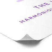 ハーパー名パープル文字 パーソナライズされた ポスター (角)