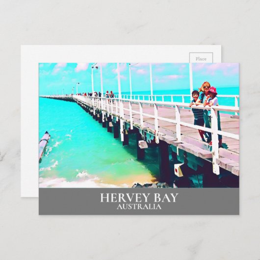 ハービーベイクイーンズランドシーオーストラリアビンテージトラベル ポストカード (正面/裏面)