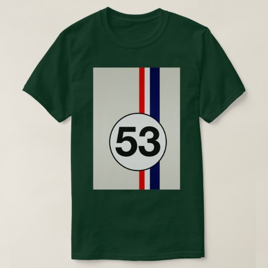 ハービー53レーシングストライプ Tシャツ (デザイン正面)