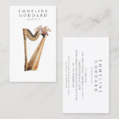 ハーピストハープミュージシャン先生 名刺 (正面/裏面)