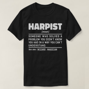 ハーピスト名詞音楽楽器ハープおもしろい恋人 Tシャツ