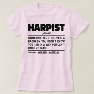 ハーピスト名詞音楽楽器ハープおもしろい恋人 Tシャツ