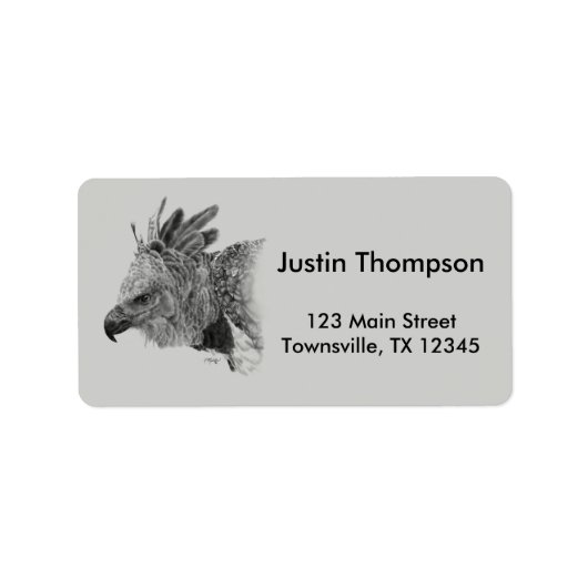 ハーピーイーグルスケッチ ラベル (正面)