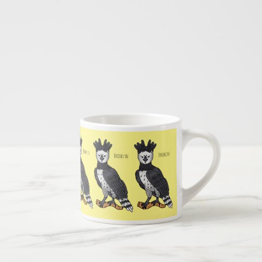 ハーピー・イーグル漫画イラストレーション エスプレッソカップ (右)