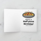 ハーフおもしろいピザ誕生日カード カード (内部)