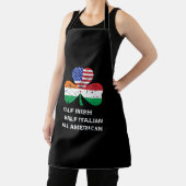 ハーフアイリッシュハーフイタリアンオールアメリカ国旗のシャムロック エプロン (インサイチュ)